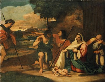 Adoration of the Shepherds, Pre-conservation, 1510 by Sebastiano del Piombo